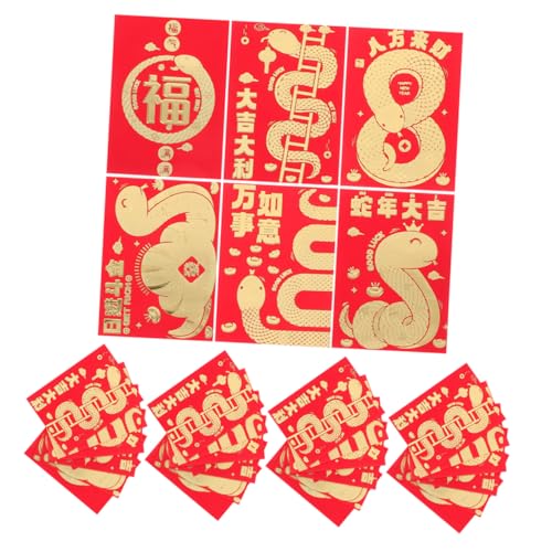 DOITOOL 60 Stück Schlangenbeutelkernkernhülle briefumschläge deko Geldumschläge Chinesisches Neujahrsumschlag Hochzeitsumschlag Umschläge zum Füllen von Bargeld Papier rot DOITOOL 60 Stück Schlangenbeutelkernkernhülle briefumschläge deko Geldumschläge Chinesisches Neujahrsumschlag Hochzeitsumschlag Umschläge zum Füllen von Bargeld Papier rot von DOITOOL