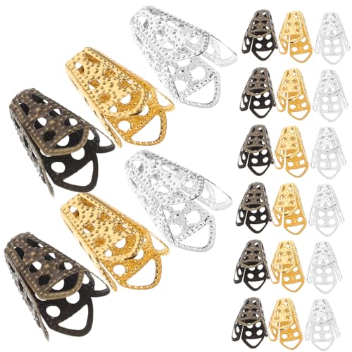 DOITOOL 60 Stück Spacer Perlenkappen für Diy Schmuckherstellung Blumenförmige Metallperlenkappen für Armbänder Ohrringe und Vintage Schmuckzubehör Handgefertigte Designs von DOITOOL