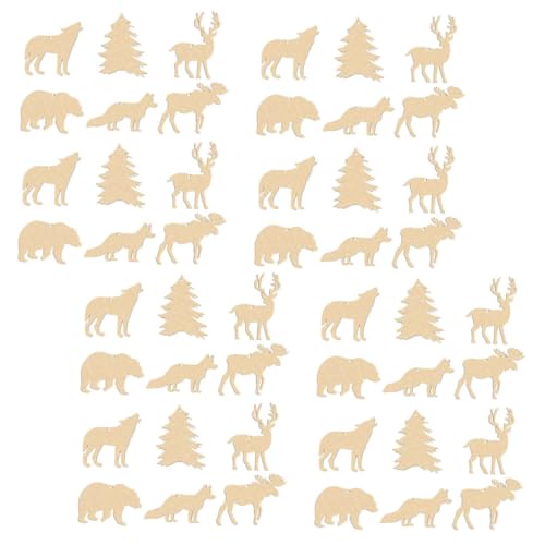 DOITOOL 60 Stück Teiliges Unbemalter Holzanhänger mit Wildtier motiven Stabile Holzscheiben zum Bemalen und Basteln Robuste DIY holzfiguren für Partydekoration Natürliche Holzstücke für DOITOOL 60 Stück Teiliges Unbemalter Holzanhänger mit Wildtier motiven Stabile Holzscheiben zum Bemalen und Basteln Robuste DIY holzfiguren für Partydekoration Natürliche Holzstücke für von DOITOOL