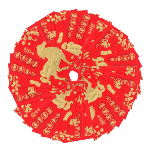 DOITOOL 60 Stück Vietnamesische Rote Umschläge Jahr Des Pferdes Lunar Year Packet mit Traditionellem Glückssymbol Lebendige Farben Langlebig für Frühlingsfest Geschenke DOITOOL 60 Stück Vietnamesische Rote Umschläge Jahr Des Pferdes Lunar Year Packet mit Traditionellem Glückssymbol Lebendige Farben Langlebig für Frühlingsfest Geschenke von DOITOOL