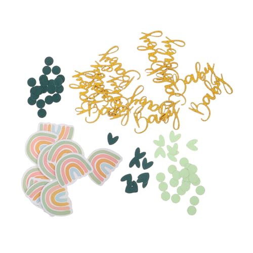 DOITOOL 60 Stück -konfetti Tischkonfetti Hochzeit Grünes Konfetti Babyparty -dekorationen Tischkonfetti Babyparty Babypartytischdekoration Babyparty Konfetti Papier von DOITOOL