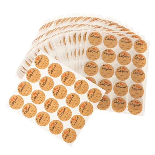 DOITOOL 600 Blatt Aufkleber Etikett scheckheft scrapbbok schnapsbar sticker party decoration Kreisetiketten selbst Etiketten für Geschenkdekoration Aufkleber für Namensschilder Kraftpapier von DOITOOL