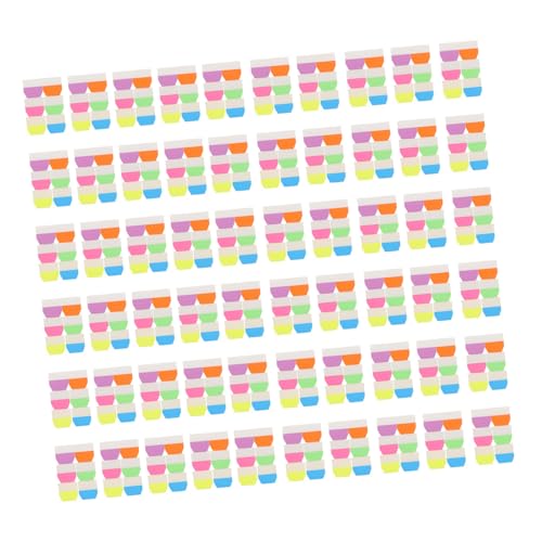 DOITOOL 600 Stück Haftnotizen Tabs Selbstklebend Wiederverwendbar Fluoreszierend Bunte Seitenmarker Für Notebooks Büro Organisation Klassenzimmer Studium von DOITOOL