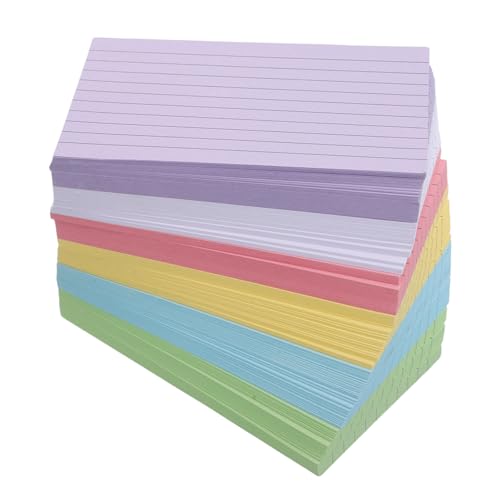 DOITOOL 600 Stück Karteikarten Farben Linierte Vokabelkarten Beidseitig Bedruckbar Tragbare Lernkarten für Schüler Effiziente Gedächtnisstütze Vielseitig für Sprachen und Notizen DOITOOL 600 Stück Karteikarten Farben Linierte Vokabelkarten Beidseitig Bedruckbar Tragbare Lernkarten für Schüler Effiziente Gedächtnisstütze Vielseitig für Sprachen und Notizen von DOITOOL