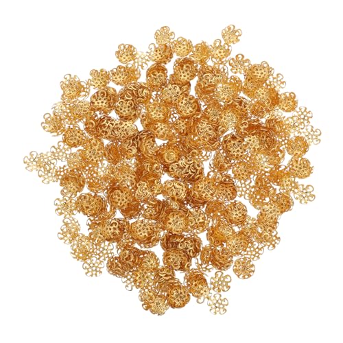 DOITOOL 600 Stücke Metall Perlenkappen mit Filigranem Hohlem Blumen-design Langlebige Schmuck Spacer Endkappen für DIY Armbänder Halsketten Ohrringe Basteln Goldfarben DOITOOL 600 Stücke Metall Perlenkappen mit Filigranem Hohlem Blumen-design Langlebige Schmuck Spacer Endkappen für DIY Armbänder Halsketten Ohrringe Basteln Goldfarben von DOITOOL