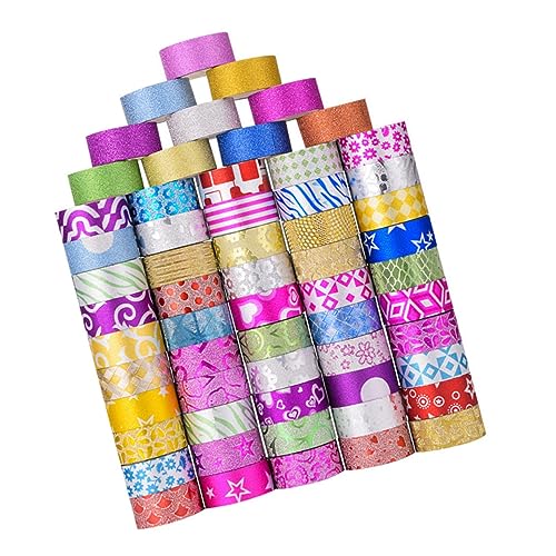 DOITOOL 60Rollen Washi Tape mit Einzigartigen Mustern Rolle Dekoratives Klebeband für DIY Scrapbooking Geschenkverpackung Bastelarbeiten und Projekte von DOITOOL