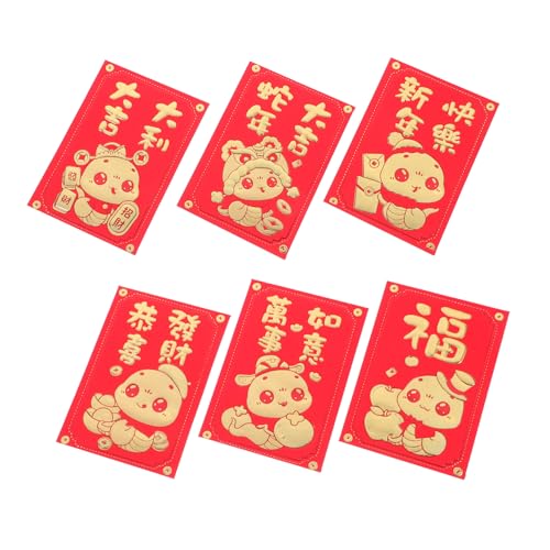DOITOOL 60Stücke Cartoon Rote Umschläge für Chinesische Neujahr Schlangenjahr Traditionelle Rote Vielseitig Einsetzbar für Feiern und aus Robustem von DOITOOL