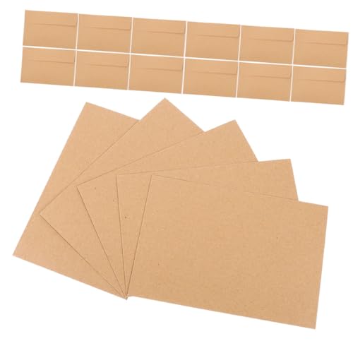 DOITOOL 60Stücke Kraftpapier Umschläge mit Selbstklebeverschluss Elegante Briefumschläge für Hochzeiten Geburtstagskarten und Einladungen Hochwertige Blanko Umschläge für Kreative von DOITOOL