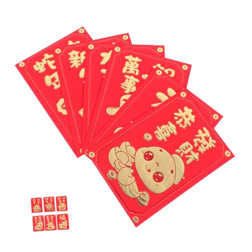 DOITOOL 60Stücke Rote Päckchen im Chinesischen Stil für Mondneujahr Geldumschläge für Bargeld Dekorative Frühlingsfest Beutel Traditionelle Rote Umschläge mit Festlichem Muster von DOITOOL