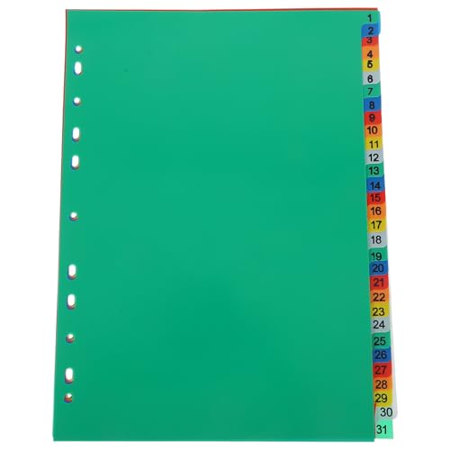 DOITOOL 62 Stück mehrfarbige Registerteiler für Notizbücher, Dokumentenorganisatoren aus Kunststoff, Teiler für Planer, Bücher und Aktenordner für Binder DOITOOL 62 Stück mehrfarbige Registerteiler für Notizbücher, Dokumentenorganisatoren aus Kunststoff, Teiler für Planer, Bücher und Aktenordner für Binder von DOITOOL