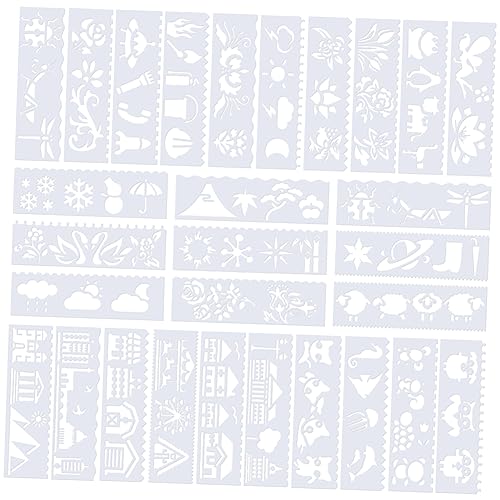 DOITOOL 64 Stück Teiliges Schablonen Set für Diy Mehrzweck Schablonen für Malen und Zeichnen für Mädchen Verschiedene Designs Leicht zu Reinigen und Tragbar von DOITOOL