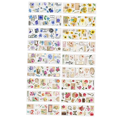 DOITOOL 6Er-Packungen Pack Vintage Blumen Scrapbooking Aufkleber Wasserfeste Selbstklebende Pflanzen Sticker für Diy Journals Scrapbooks und Handwerksprojekte Stilvolle Designs zur DOITOOL 6Er-Packungen Pack Vintage Blumen Scrapbooking Aufkleber Wasserfeste Selbstklebende Pflanzen Sticker für Diy Journals Scrapbooks und Handwerksprojekte Stilvolle Designs zur von DOITOOL