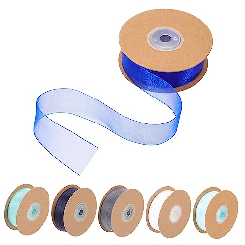 DOITOOL 6Rollen Geschenkbänder Verschiedenen Farben Breites Organza Band Für Geschenkverpackungen Und Dekorationen Für Feste Und Besondere Anlässe DOITOOL 6Rollen Geschenkbänder Verschiedenen Farben Breites Organza Band Für Geschenkverpackungen Und Dekorationen Für Feste Und Besondere Anlässe von DOITOOL