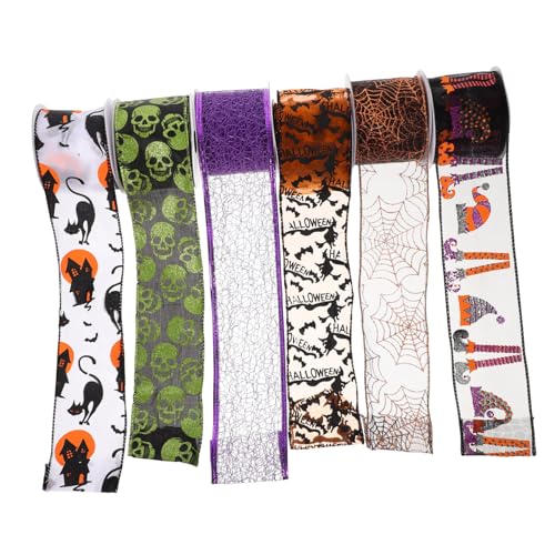 DOITOOL 6Rollen Geschenkband Für Halloween Bogenbänder DIY Dekorationen Geschenktüten Und Bastelprojekte Langlebig Und Vielseitig Einsetzbar DOITOOL 6Rollen Geschenkband Für Halloween Bogenbänder DIY Dekorationen Geschenktüten Und Bastelprojekte Langlebig Und Vielseitig Einsetzbar von DOITOOL