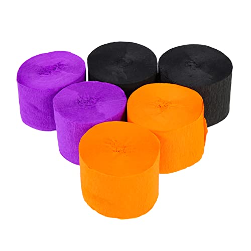 DOITOOL 6Rollen Halloween Krepppapier Streamer Tiefpurpur Hängende Party Dekoration für DIY Bastelprojekte und Festliche Anlässe von DOITOOL