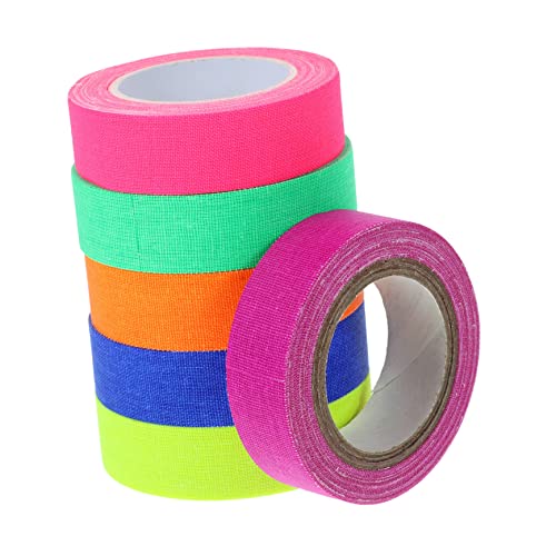 DOITOOL 6Rollen UV Blacklight Tape Neonfarben Fluoreszierendes Klebeband Für Partydekoration Wände Fenster Und Tanzflächen Vielseitig Einsetzbar Leuchtend von DOITOOL