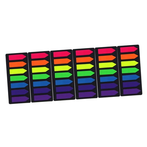DOITOOL 6Sätze Haftnotizen Selbstklebende Notizaufkleber Neonfarben Für Büro Schule Und Zuhause Exquisite Verarbeitung Leicht Und Praktisch von DOITOOL