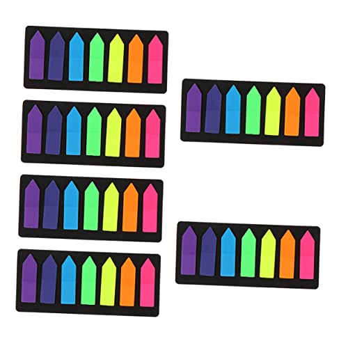 DOITOOL 6Sätze Selbstklebende Notizzettel Farbige Memo Sticker für Klassifizierung Wiederverwendbare Haftnotizen für Organisation von DOITOOL