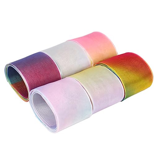 DOITOOL 6Stücke Chiffonband für DIY Haarschmuck Haarschleifen und Dekoration für Bastelprojekte Hochwertiges Glattes Material von DOITOOL
