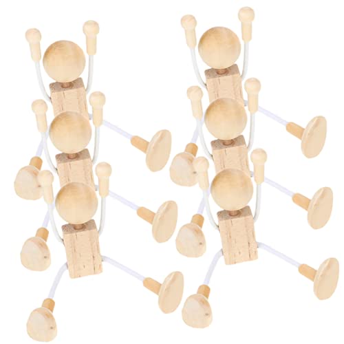 DOITOOL 6Stücke Holzspielzeug DIY Puppen Unlackierte Holzfiguren für Kreative Bastelprojekte für Kreativität und Fantasie DOITOOL 6Stücke Holzspielzeug DIY Puppen Unlackierte Holzfiguren für Kreative Bastelprojekte für Kreativität und Fantasie von DOITOOL