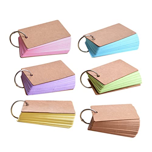 DOITOOL 6Stücke Kraftpapier Karteikarten mit Bindering Einfache Notizblöcke für Schule und Büro Wiederverwendbare Lernkarten Verschiedenen DOITOOL 6Stücke Kraftpapier Karteikarten mit Bindering Einfache Notizblöcke für Schule und Büro Wiederverwendbare Lernkarten Verschiedenen von DOITOOL