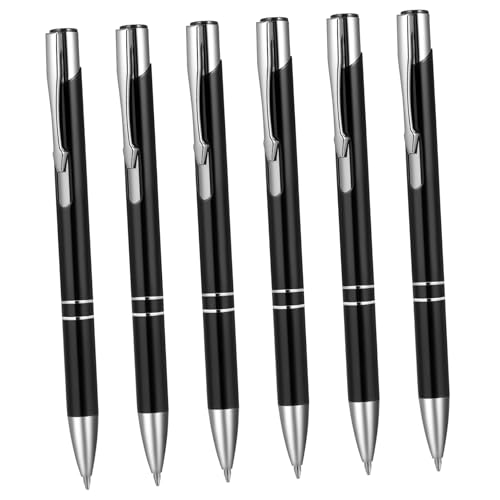 DOITOOL 6Stücke Metall Kugelschreiber Schwarz Hochwertige Bürostifte Für Schule Und Büro Elegante Schreibwaren von DOITOOL