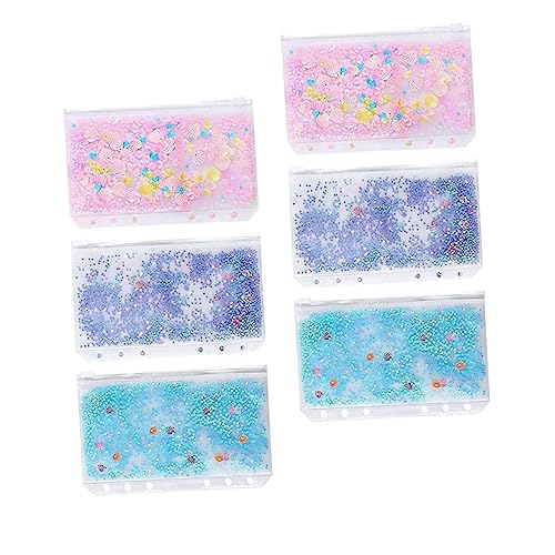 DOITOOL 6Stücke Reißverschlusstaschen Binder mit Löchern Langlebig und Leicht für Schule und Reisen von DOITOOL