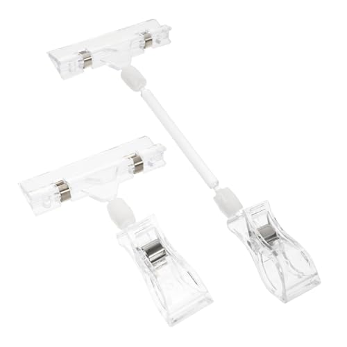 DOITOOL 6Stücke Teiliges Preisclips für Regale Mechanische Klemmen für Preisanzeigen für Supermärkte und Einzelhandel Transparentes Design Einfach zu Verwenden von DOITOOL