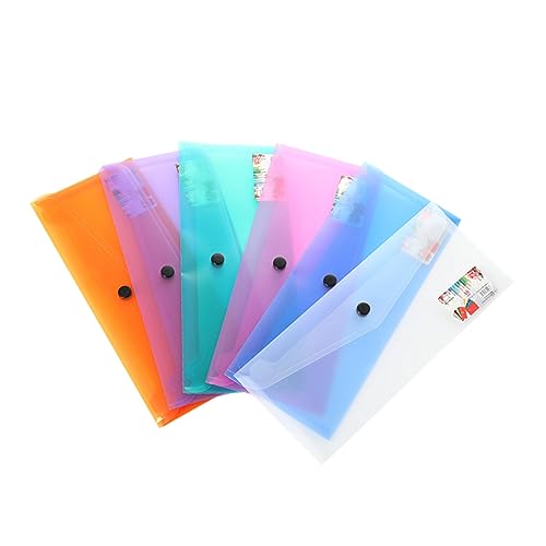 DOITOOL 6Stücke Transparenter Dokumentenordner Druckknopf Langlebiger Umschlagordner Für Schule Und Büro Praktischer Organizer Zufälliger Farbe DOITOOL 6Stücke Transparenter Dokumentenordner Druckknopf Langlebiger Umschlagordner Für Schule Und Büro Praktischer Organizer Zufälliger Farbe von DOITOOL