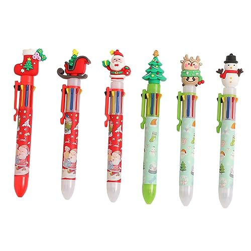 DOITOOL 6Stücke Weihnachts Kugelschreiber im Cartoon Design Kreative Stifte für Lustige Schreibutensilien Weihnachtsgeschenke für Erwachsene DOITOOL 6Stücke Weihnachts Kugelschreiber im Cartoon Design Kreative Stifte für Lustige Schreibutensilien Weihnachtsgeschenke für Erwachsene von DOITOOL