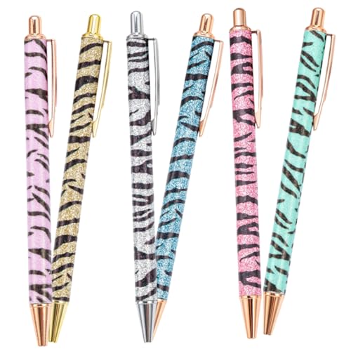 DOITOOL 6Stücke Zebra Muster Kugelschreiber Drückkugelschreiber Und Schreibzubehör Für Schule Und Büro Hochwertige Und Stylische Stifte von DOITOOL