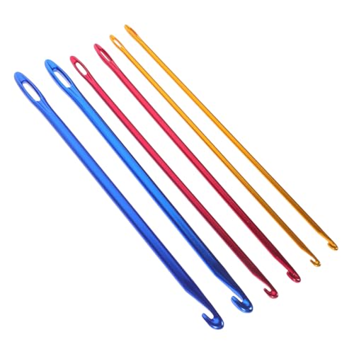 DOITOOL 6stücke Teiliges Aluminium-großloch-häkelnadeln Strickwerkzeuge Für Häkeln Stopfen Und Handarbeiten Für Anfänger Und Fortgeschrittene von DOITOOL