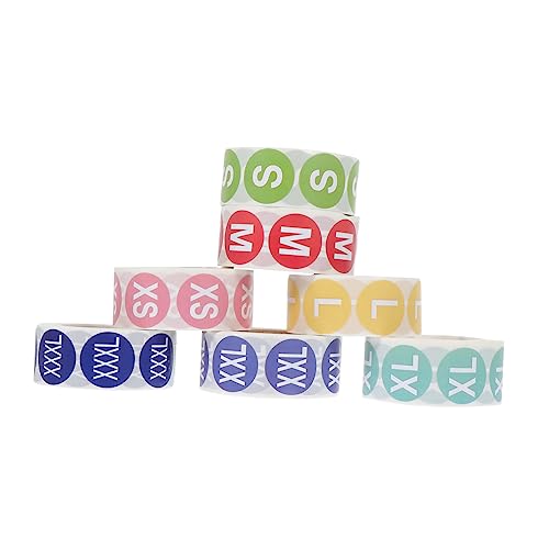 DOITOOL 7 Rollen Kleidung Größenaufkleber Runde Etiketten pro Rolle Selbstklebend Organisieren und Kennzeichnen von Bekleidungsgrößen für Ordentliche Garderobe DOITOOL 7 Rollen Kleidung Größenaufkleber Runde Etiketten pro Rolle Selbstklebend Organisieren und Kennzeichnen von Bekleidungsgrößen für Ordentliche Garderobe von DOITOOL