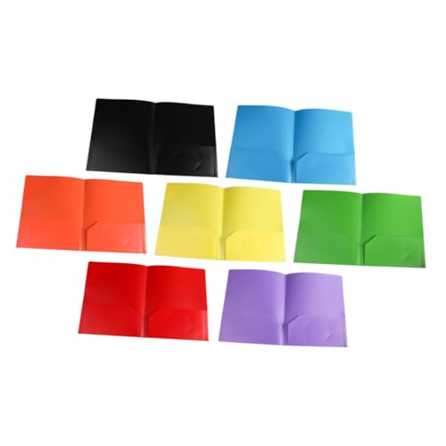 DOITOOL 7 Stück Aktenhalter Farbe Aktenordner Aus Papier Tasche Unterlagen Büro Portfolio-ordner Schreibtisch Multi Farbig Veranstalter Aktenordner Aus Kunststoff Hausaufgabenordner Pp von DOITOOL