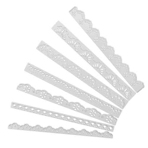 DOITOOL 7 Stück Scrapbooking-Stanzformen bastelmesser Stanzteile für die Kartenherstellung Spitzenstanzungen Prägefolder für die Kartenherstellung Schneidwerkzeug Kohlenstoffstahl Silver von DOITOOL