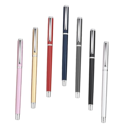 DOITOOL 7 Stück Teiliges Metall Kugelschreiber Elegante Schreibgeräte für Büro Schule Unterschreiben Notizen Schwarz Blau Rot Gold Silber von DOITOOL