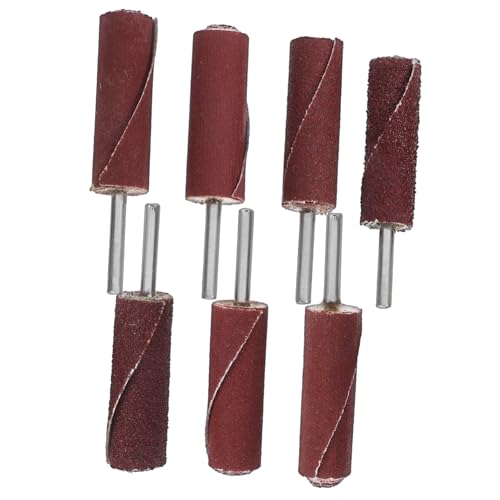 DOITOOL 7 Stück Teiliges Schleiftrommel Körnungen für Bohrmaschine Langlebige Schleifhülsen Zylindrische Schleifköpfe zum Polieren von Schmuck Metall und Einfach zu Wechseln von DOITOOL