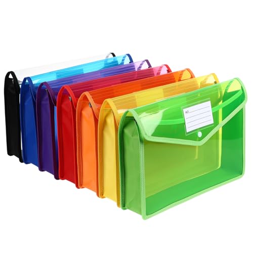 DOITOOL 7 Stück Teiliges Transparente Dokumentenmappen mit Druckknopfverschluss für Büro und Schulbedarf Langlebige Sichttaschen zur Einfachen Organisation von Unterlagen DOITOOL 7 Stück Teiliges Transparente Dokumentenmappen mit Druckknopfverschluss für Büro und Schulbedarf Langlebige Sichttaschen zur Einfachen Organisation von Unterlagen von DOITOOL