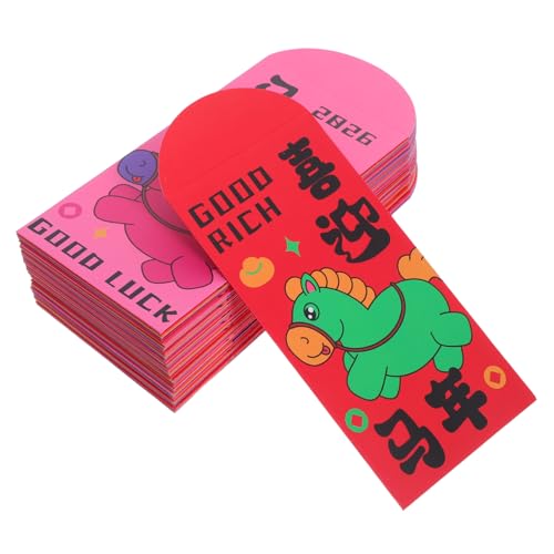 DOITOOL 72 Stück Rote Umschläge Jahr Des Pferdes Chinesische Glücksumschläge aus Dickem Papier mit Präzisem Druck Für Frühlingsfest Hochzeiten und Festliche Geldgeschenke DOITOOL 72 Stück Rote Umschläge Jahr Des Pferdes Chinesische Glücksumschläge aus Dickem Papier mit Präzisem Druck Für Frühlingsfest Hochzeiten und Festliche Geldgeschenke von DOITOOL