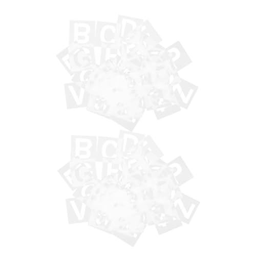 DOITOOL 72 Stück Teiliges Wiederverwendbarer Buchstaben Zahlen-schablonen aus Kunststoff Klare Konturen für Präzises Spray Painting Leicht und Tragbar für DIY Bastel Wandmalerei-projekte von DOITOOL