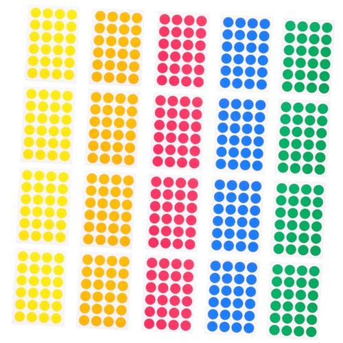 DOITOOL 720 Stück Bunte Punktaufkleber für Beschriftungen Selbstklebende Runde Etiketten für Scrapbooking Papierhandwerk und Farbcodierung Farben für Organisation und Dekoration von DOITOOL