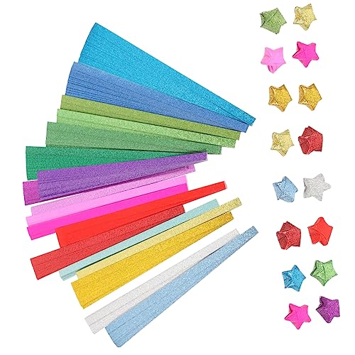 DOITOOL 720Blätter DIY Origami Papier Glitzerstern Faltpapier Farben für Kunstprojekte Bastelarbeiten und Kreative Ideen Geeignet für Anfänger und Fortgeschrittene von DOITOOL