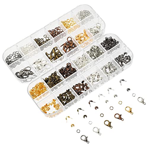DOITOOL 782 Stück Quetschperlen Verschlüsse für Schmuck Herstellung DIY zubehör DIY -Schmuckzubehör Karabinerverschlüsse Schmuck DIY Supplies Schmuckverschluss Metall von DOITOOL