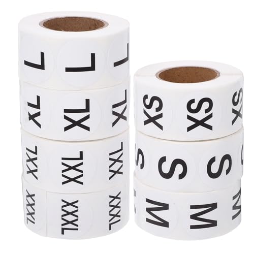 DOITOOL 7Rollen Kleidung Größenaufkleber Selbstklebende Runde Etiketten für Einfache Organisation für Zuhause und Einzelhandel DOITOOL 7Rollen Kleidung Größenaufkleber Selbstklebende Runde Etiketten für Einfache Organisation für Zuhause und Einzelhandel von DOITOOL