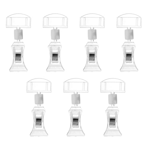 DOITOOL 7Stücke Teiliges Acryl Werbeclip Drehbare Preisschildhalter für Einzelhandel Supermarkt Restaurant und Stabil Langlebig und Praktisch für Ihre Verkaufsanzeigen von DOITOOL