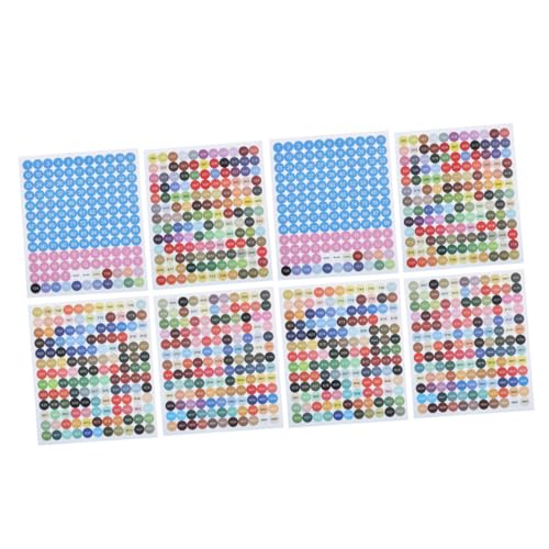 DOITOOL 8 Blatt Teiliges Selbstklebende Zahlen Aufkleber für Diamantmalerei und Kreuzstich Zuverlässige Markierungs Etiketten ohne Rückstände Vielseitig Einsetzbar für Haushalt und von DOITOOL