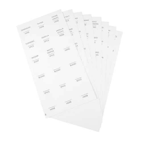 DOITOOL 8 Blatt Weiße Runde Gewürzetiketten Selbstklebend Aufkleber für Gewürzgläser Küchenorganisation Feuchtigkeitsbeständig Multifunktional zur Beschriftung von Kräutern und Gewürzen DOITOOL 8 Blatt Weiße Runde Gewürzetiketten Selbstklebend Aufkleber für Gewürzgläser Küchenorganisation Feuchtigkeitsbeständig Multifunktional zur Beschriftung von Kräutern und Gewürzen von DOITOOL