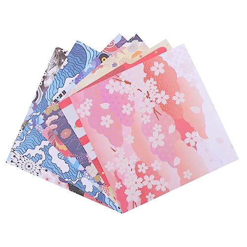 DOITOOL 8 Packungen Origami Papier Japanisches Design Quadratische Bastelmaterialien für Diy Faltkunst und Kinderhandwerk Bunte Muster in Zufälligen Designs von DOITOOL