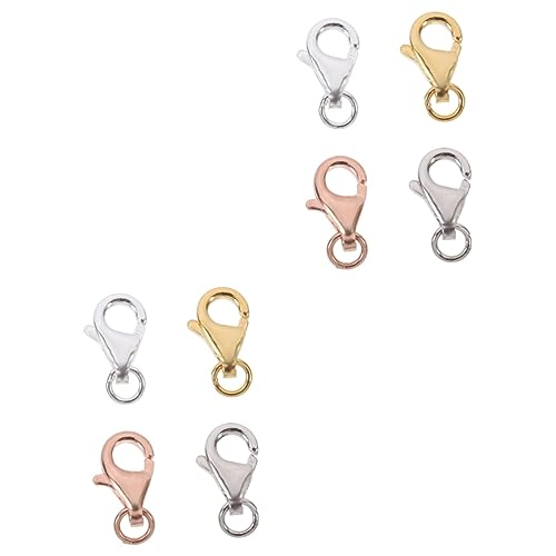 DOITOOL 8 Sätze Diy Schmuckverschlüsse Lobster Clasp für Armbänder Handgemachte Materialien Roségold und Platin Einzelringe für Einfache Diy Projekte von DOITOOL