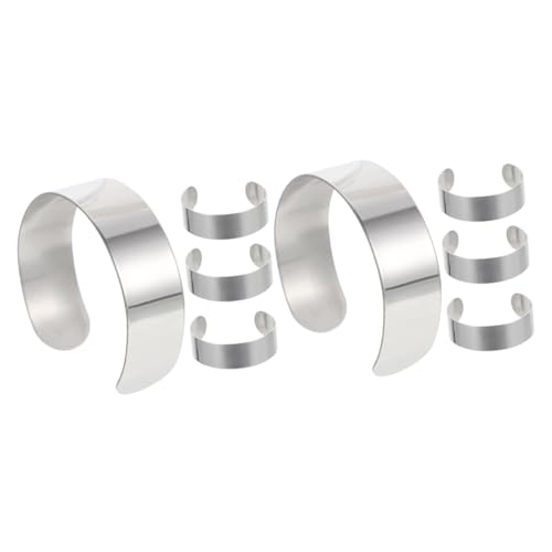 DOITOOL 8 Stck. Diy Lederarmband mit Edelstahlkern Verstellbare Gebogene Ringe für Personalisierte Schmuckgestaltung für Gravuren und Kreative Projekte DOITOOL 8 Stck. Diy Lederarmband mit Edelstahlkern Verstellbare Gebogene Ringe für Personalisierte Schmuckgestaltung für Gravuren und Kreative Projekte von DOITOOL
